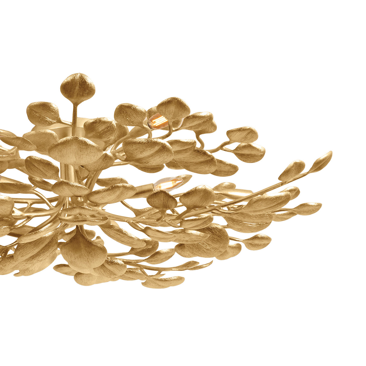 Phaedra Semi-Flush 50", Gold Leaf