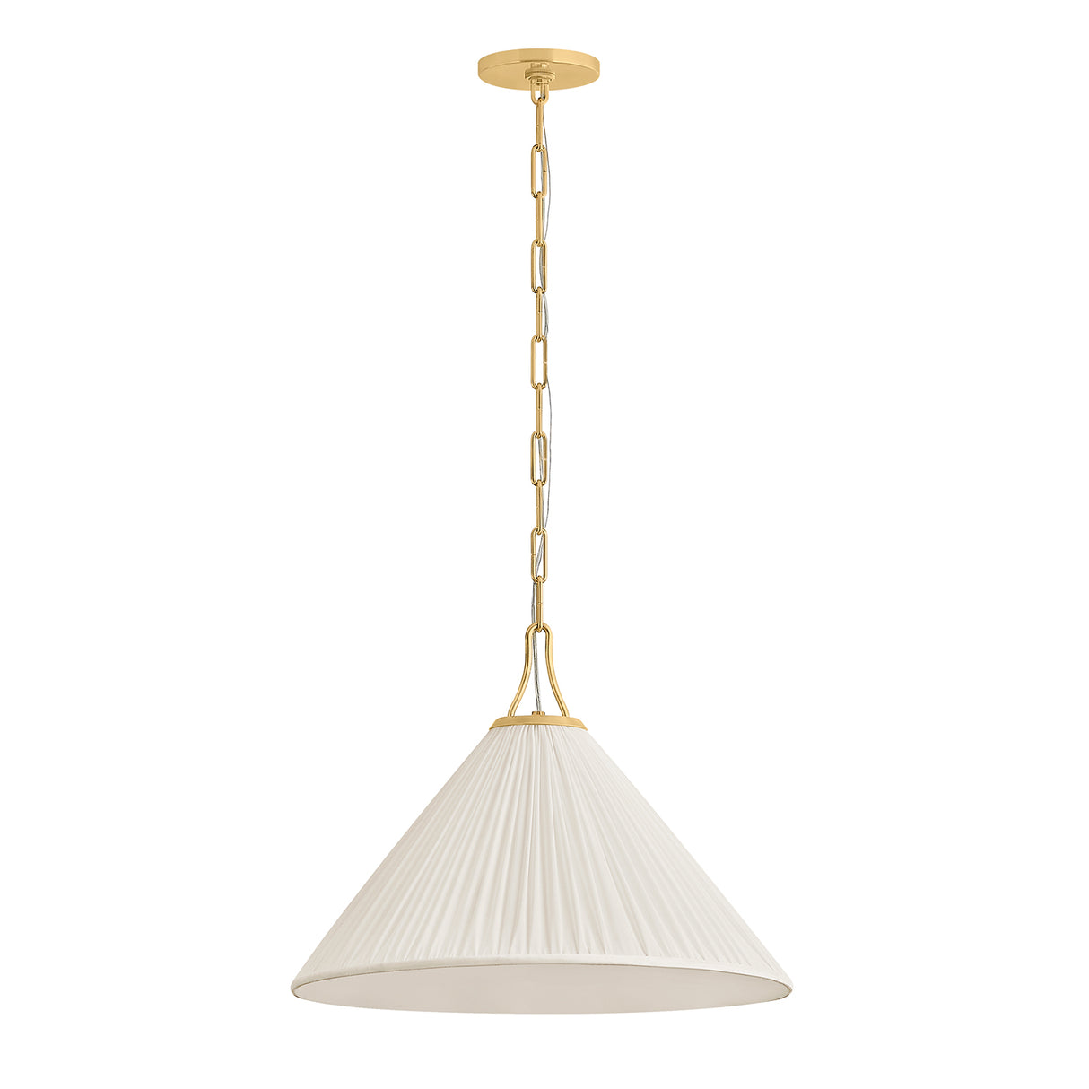 Charlotte Medium Pendant 22", Aged Brass