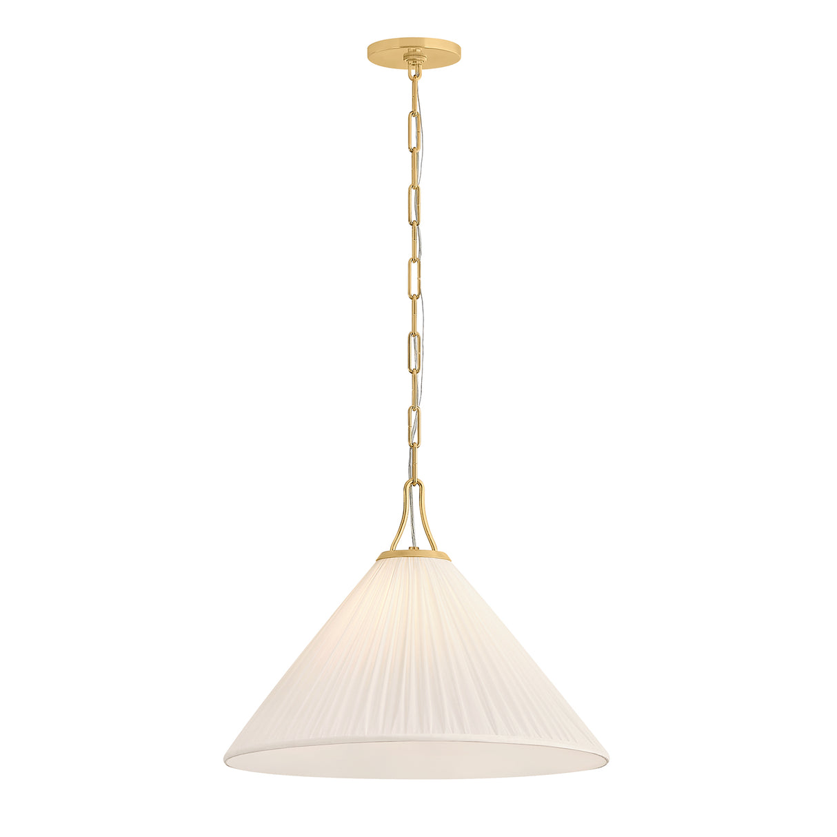 Charlotte Medium Pendant 22", Aged Brass