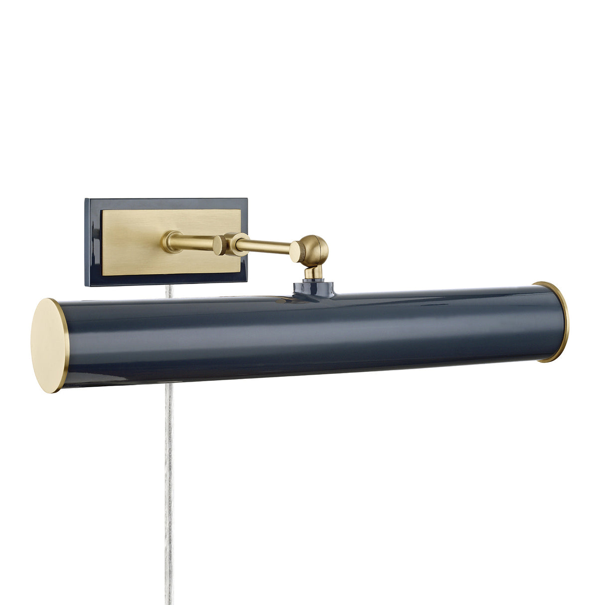 Judy Medium Picture Light 16", Aged Brass and Navy
