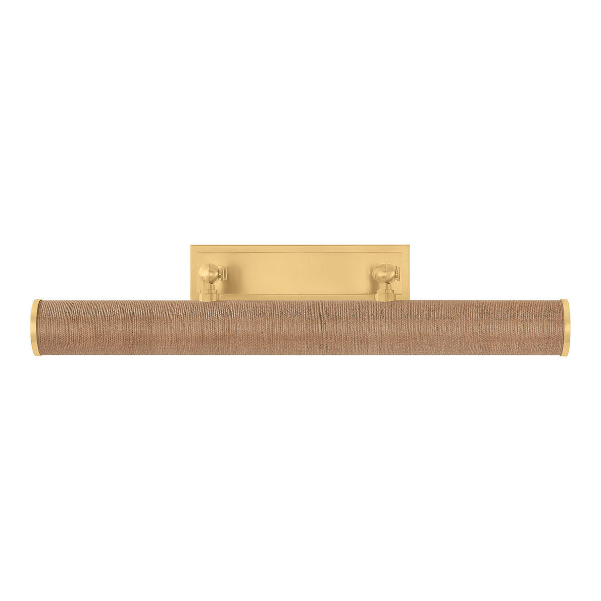Judy Large Picture Light 24", Aged Brass and Grasscloth