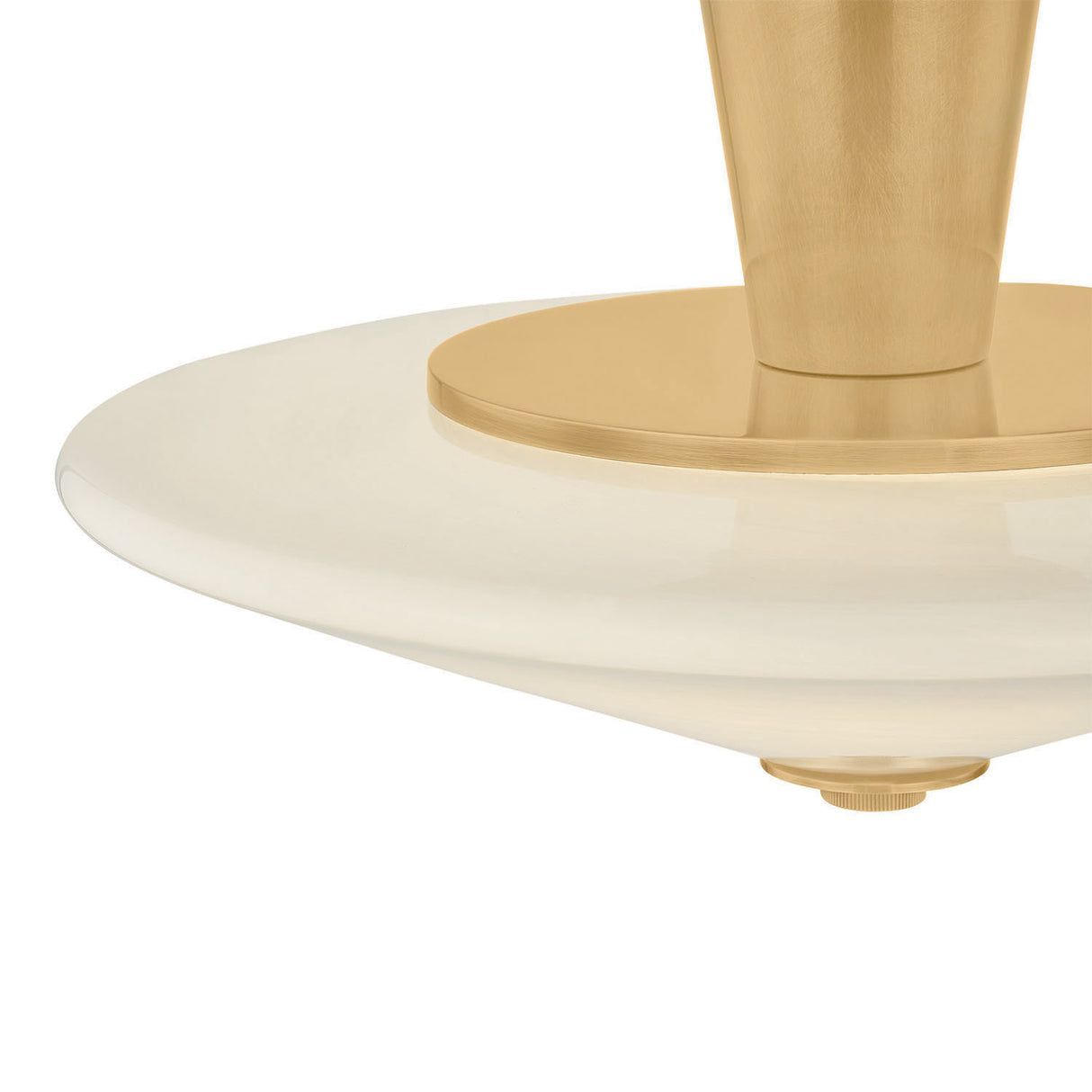 Imogen LED Flush Mount 19", Vintage Brass and Opal Glass