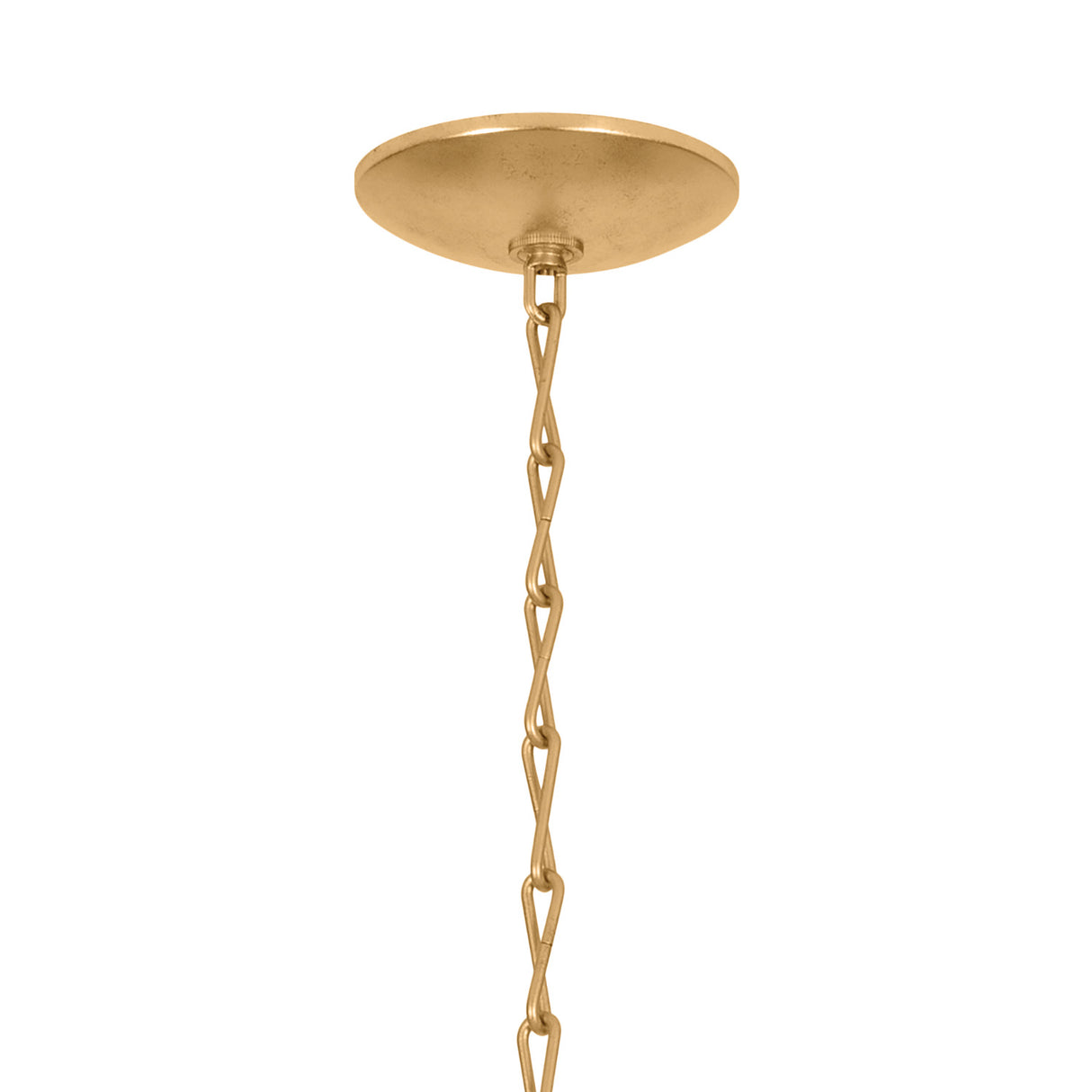 Gardenia Chandelier 24", Gold Leaf and Natural Beads