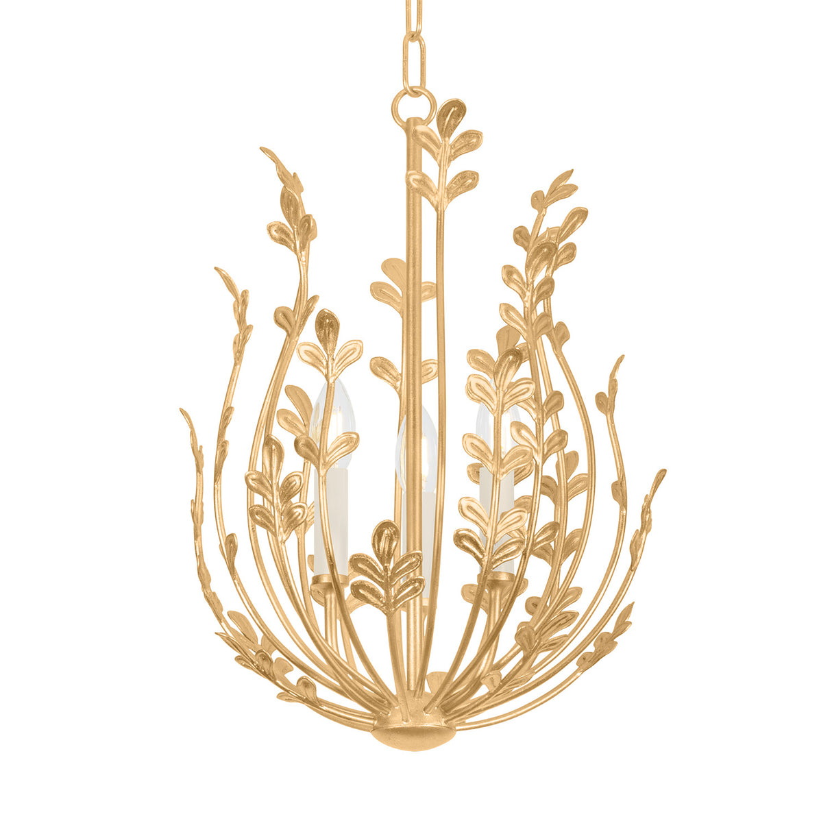 Annelise Chandelier 14", Gold Leaf