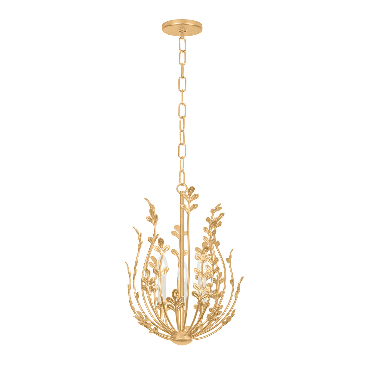 Annelise Chandelier 14", Gold Leaf