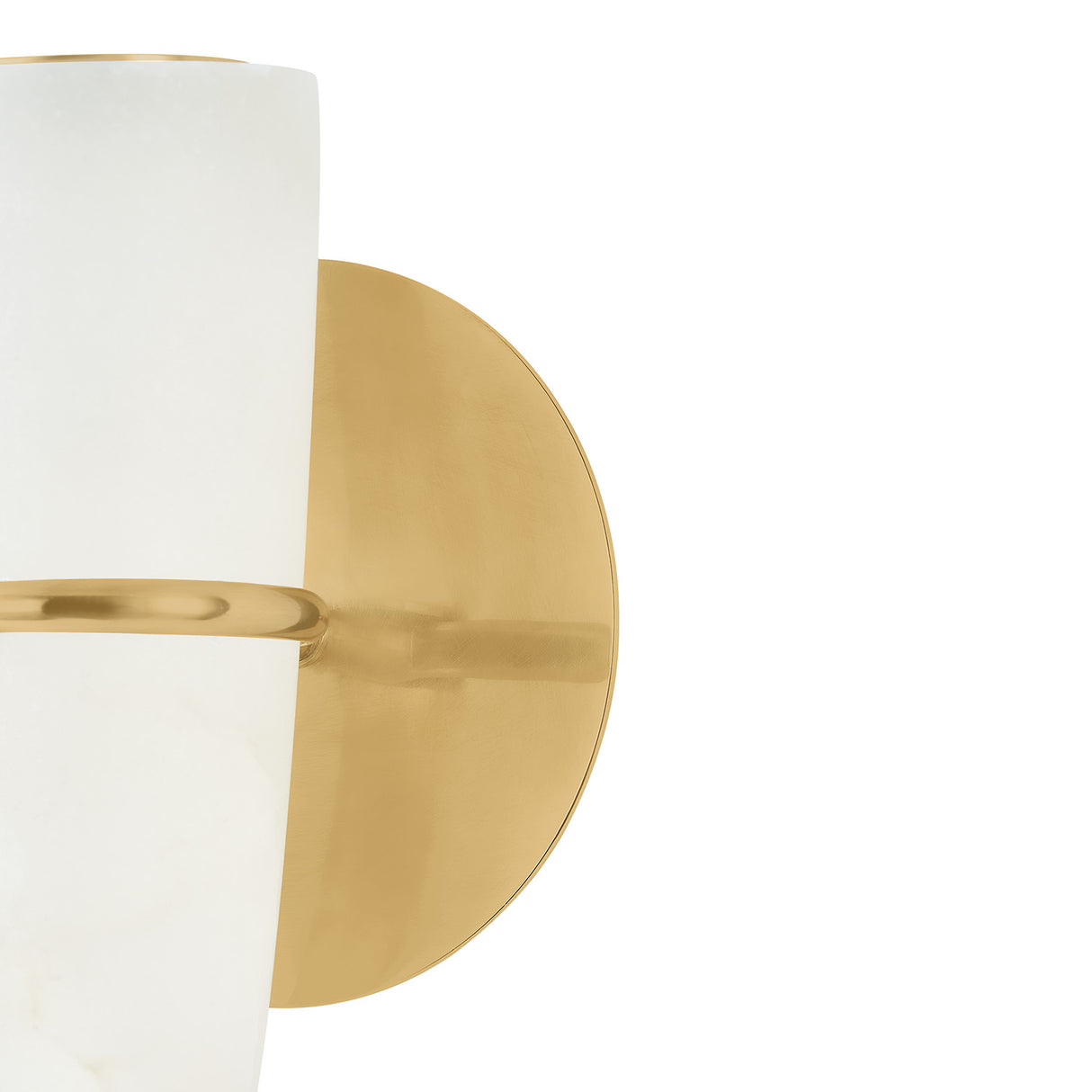 Fira LED Wall Sconce 10", Vintage Brass and Alabaster