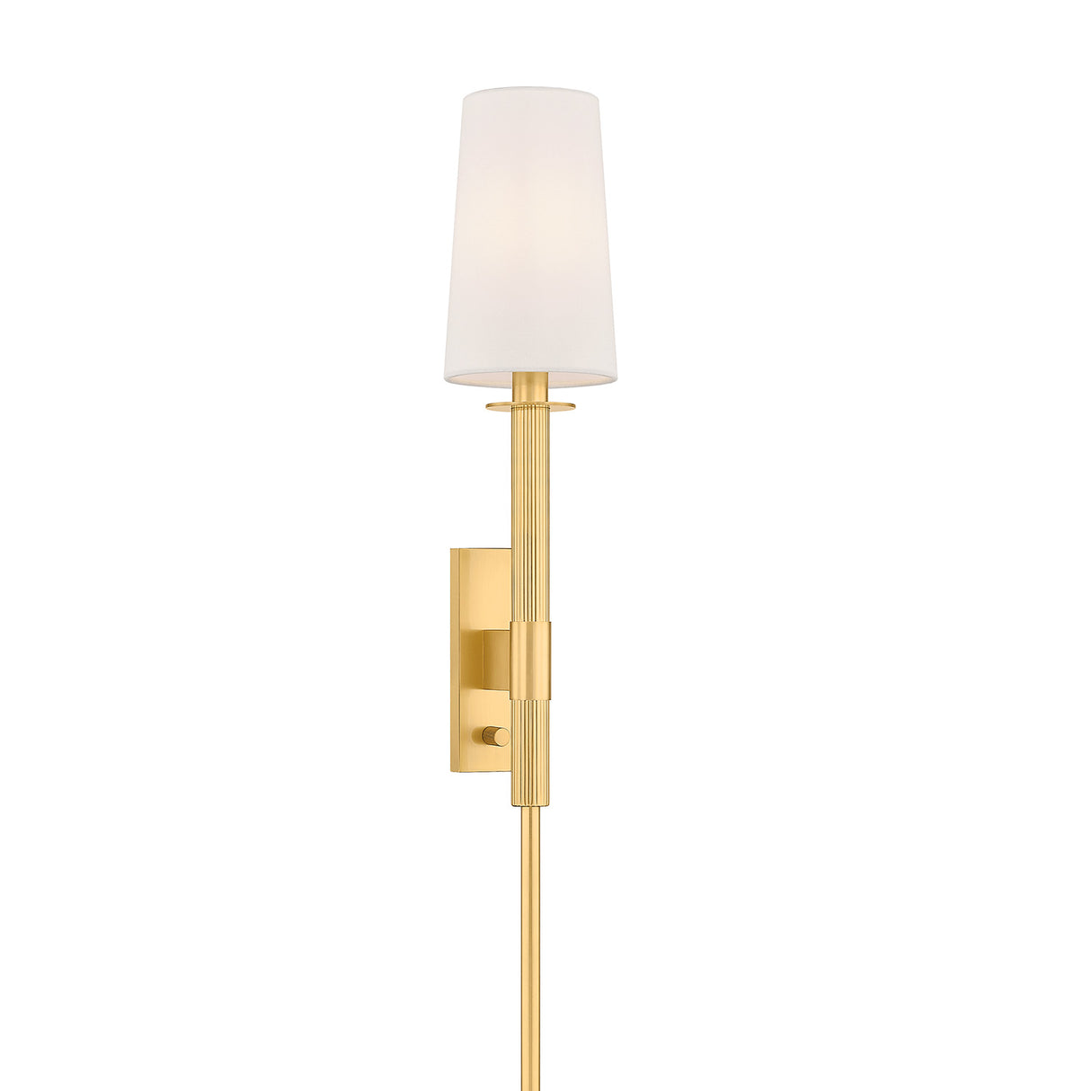 Polly Plug-In Wall Sconce 43", Aged Brass