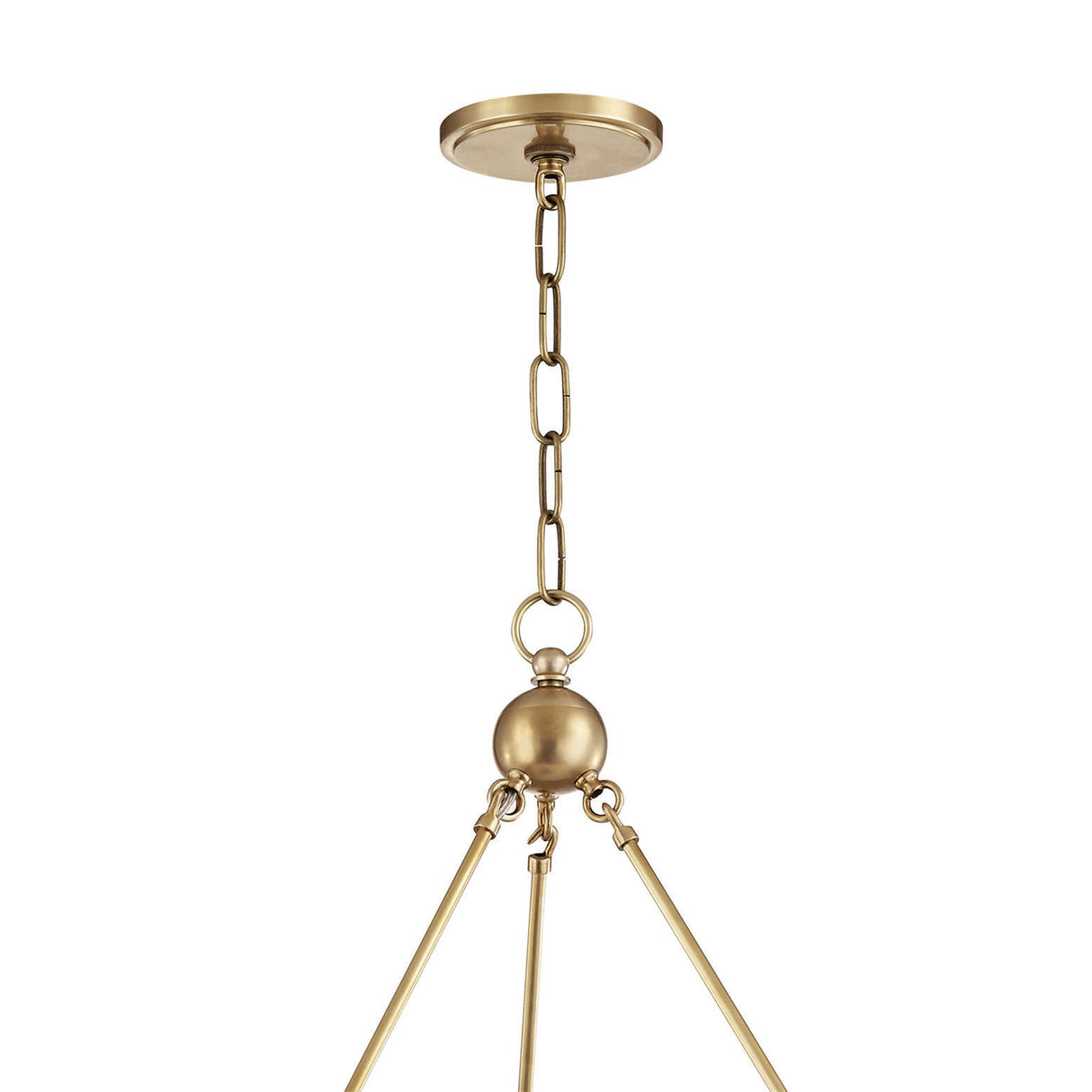 William 6 Light Ring Chandelier 36", Aged Brass