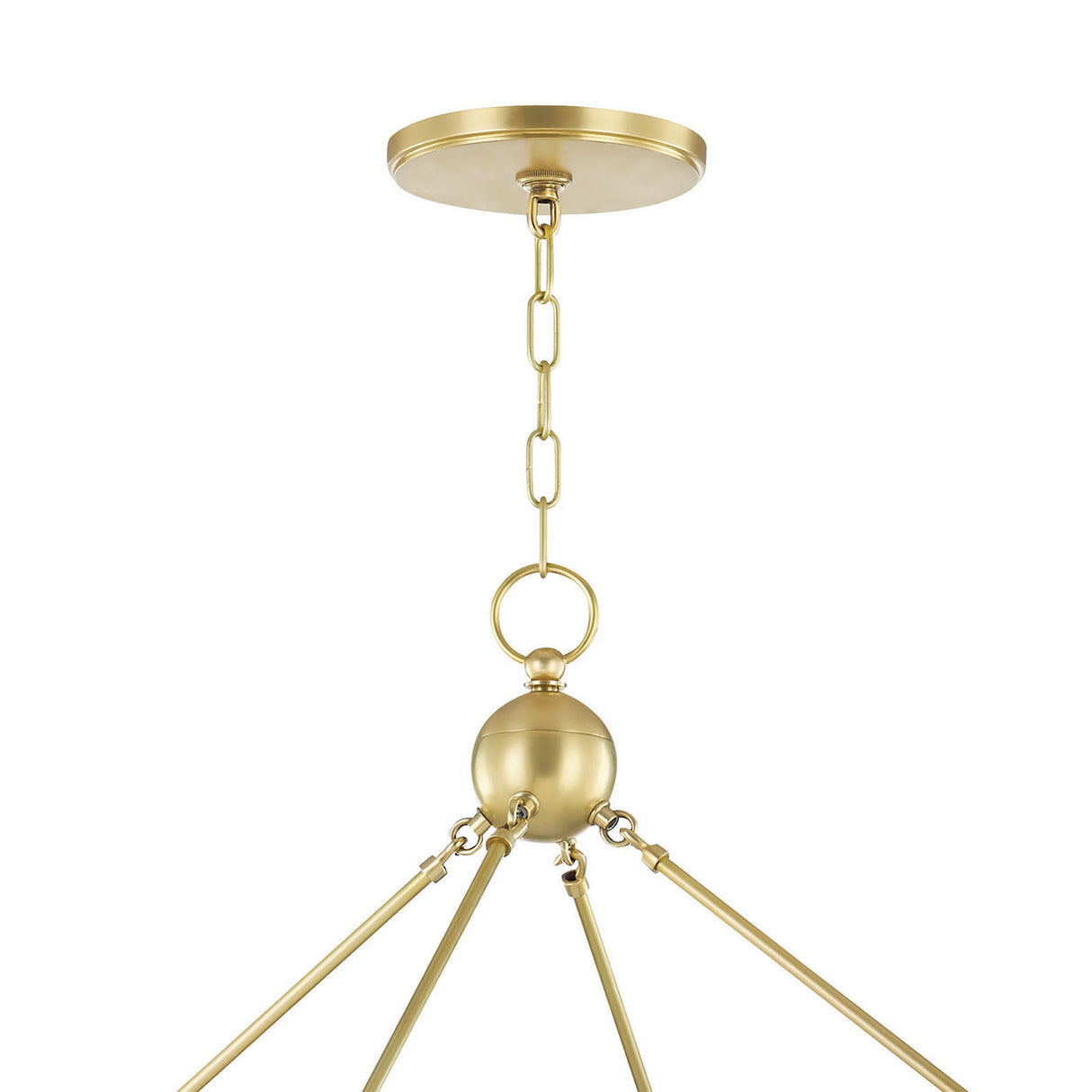 William 16 Light Ring Chandelier 58", Aged Brass