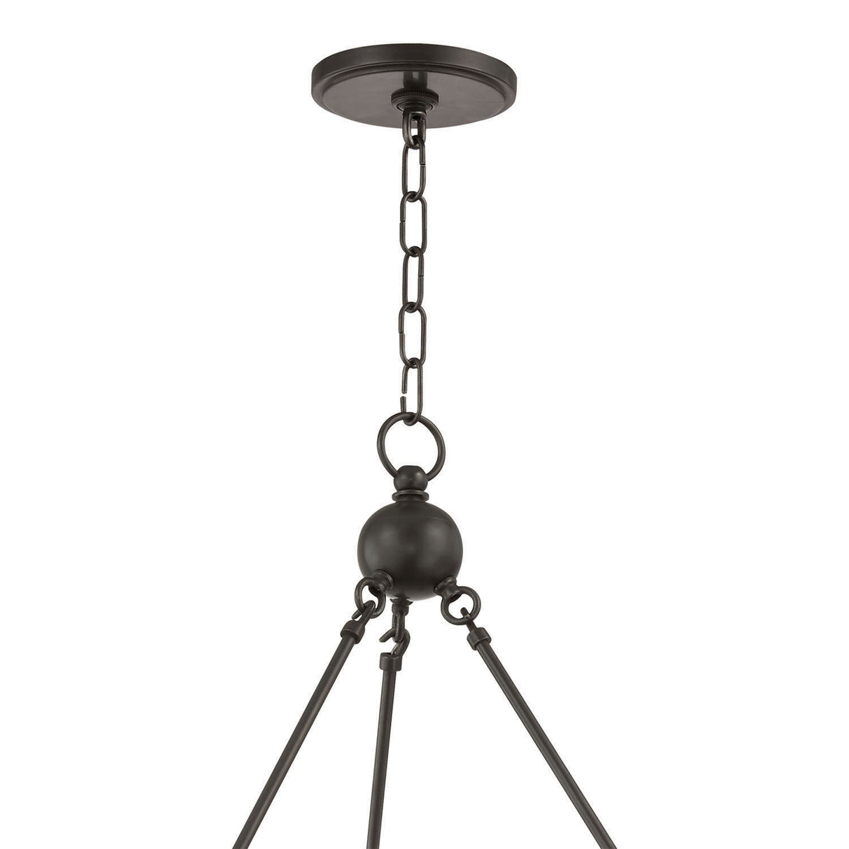 William 6 Light Ring Chandelier 36", Old Bronze