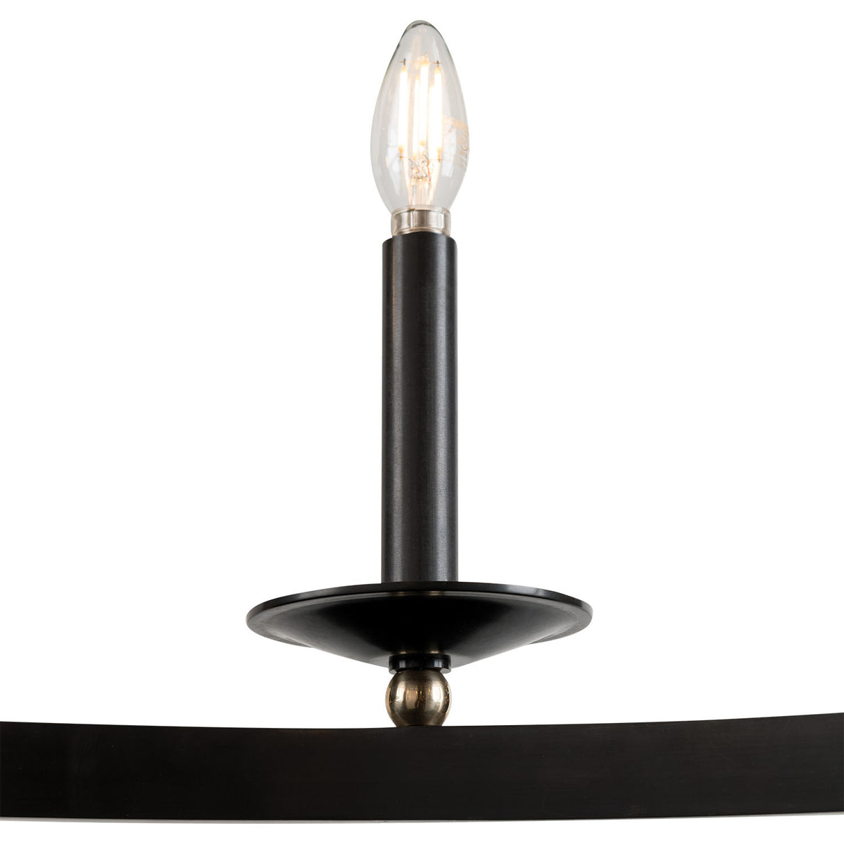 William 28 Light Two-Tier Ring Chandelier 58", Old Bronze