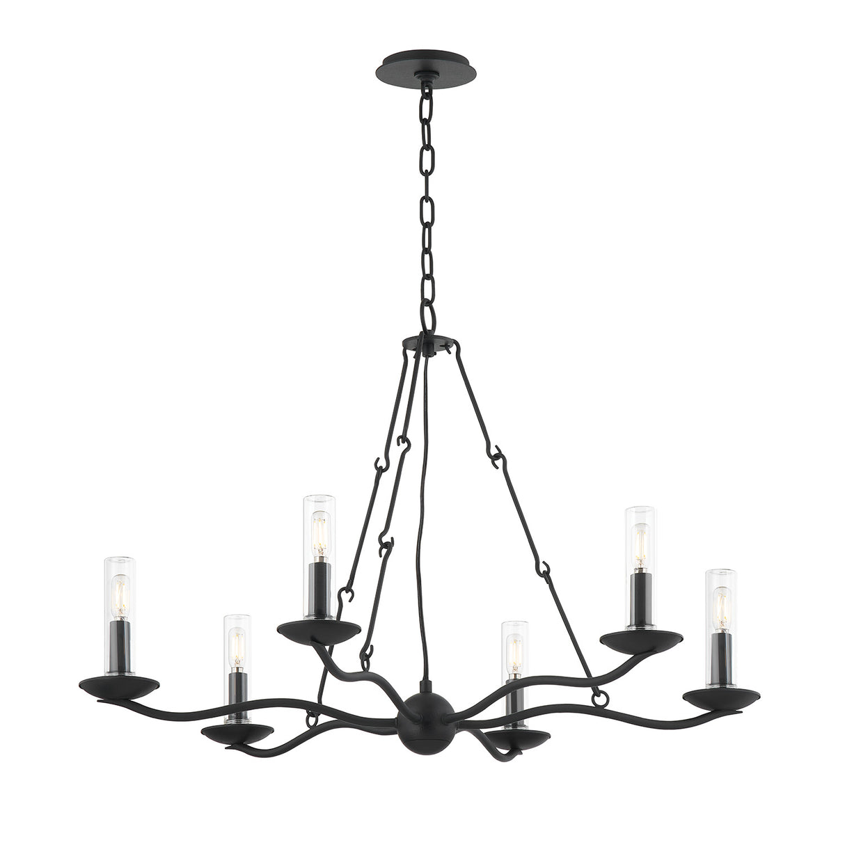 Tamsin Outdoor Chandelier 36", Forged Iron