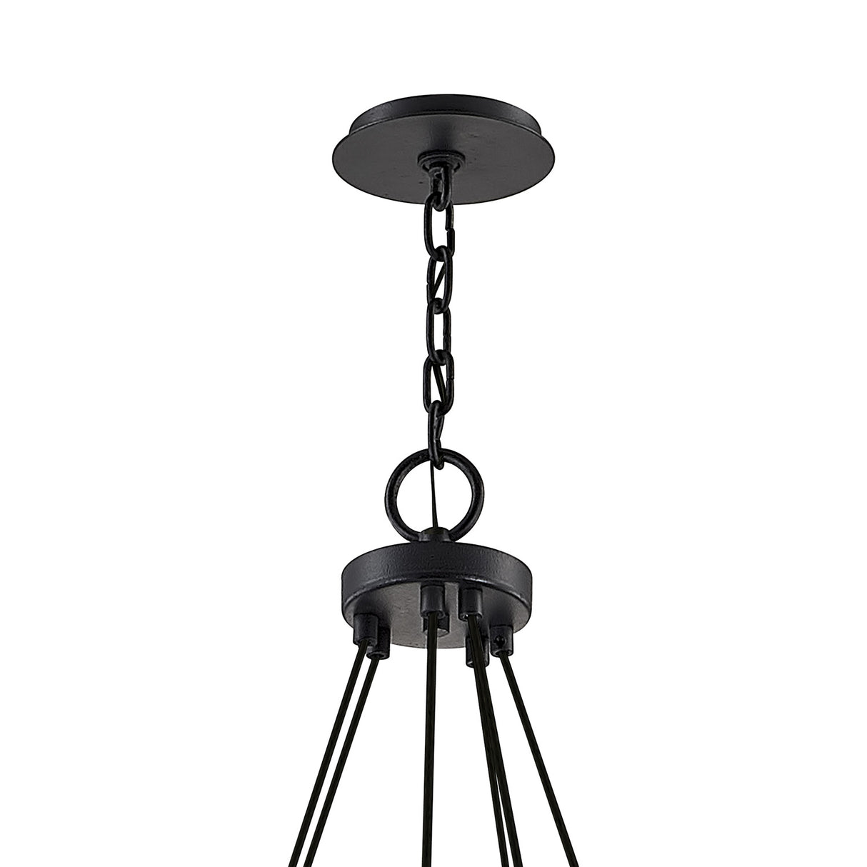 Tamsin 9 Light Two-Tier Chandelier 53", Forged Iron