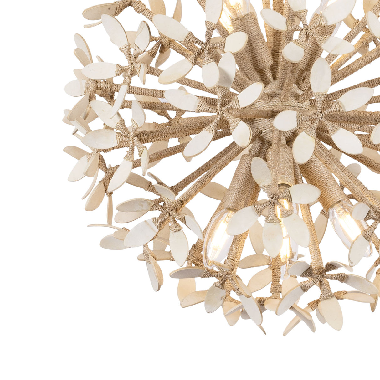 Genevieve Pendant 20", Natural Rope and Coco Shells