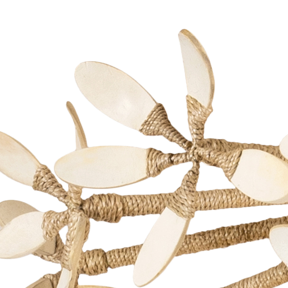 Genevieve Large Semi-Flush 20", Natural Rope and Coco Shells