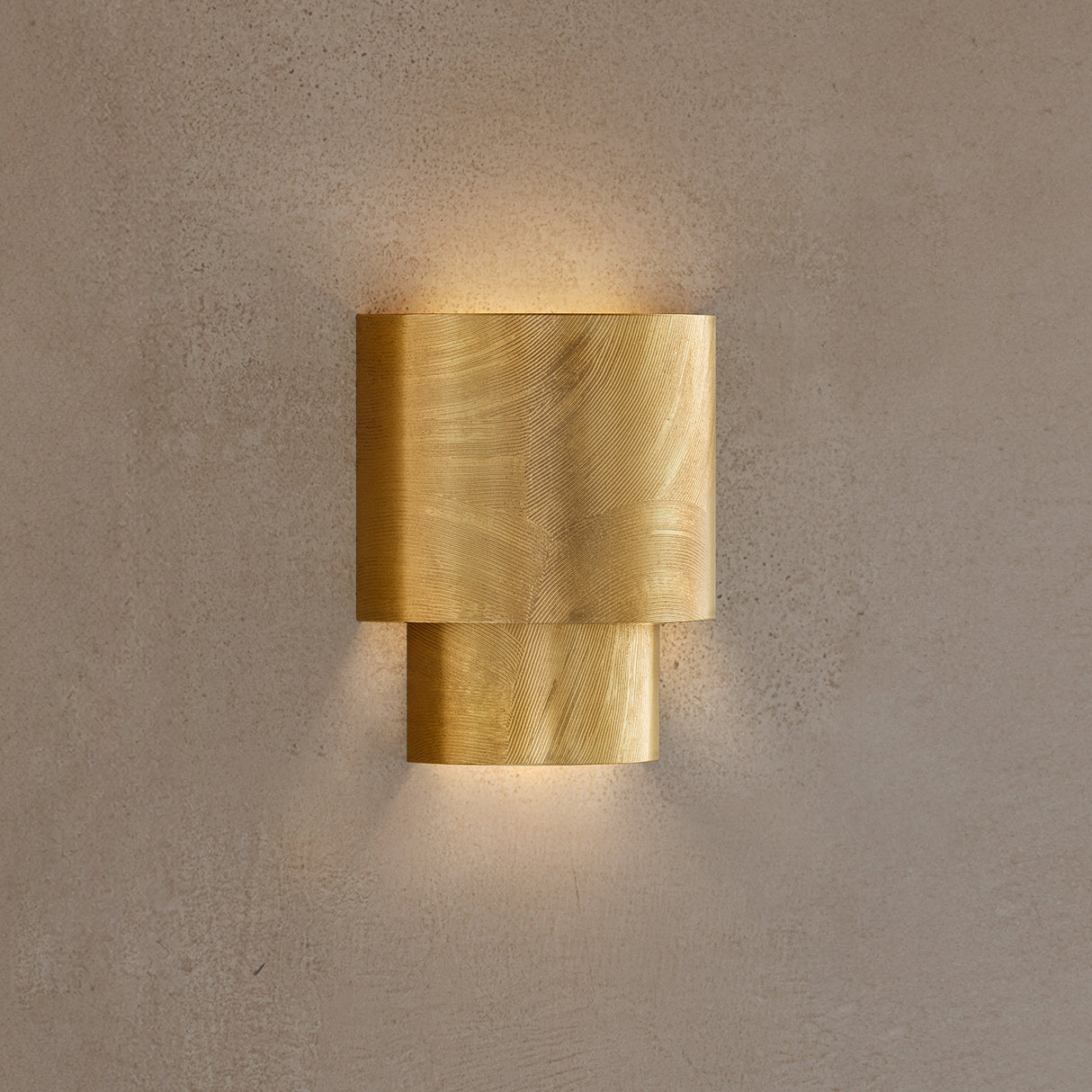 Barron Wall Sconce 9", Textured Gold Leaf
