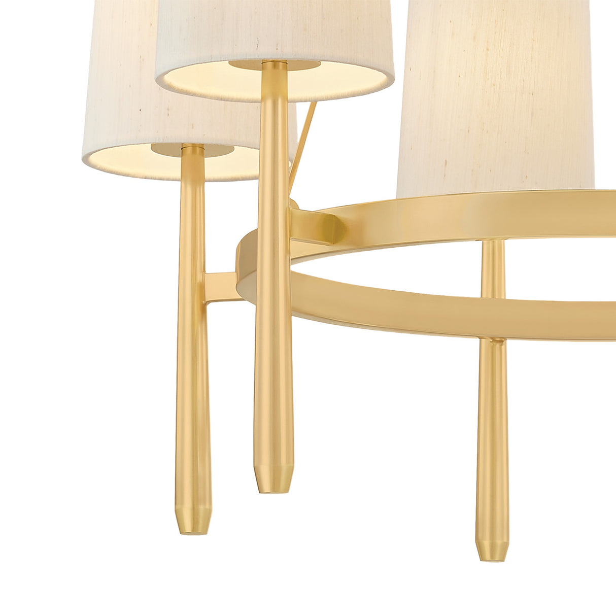 Norene 6 Light Chandelier 30", Aged Brass