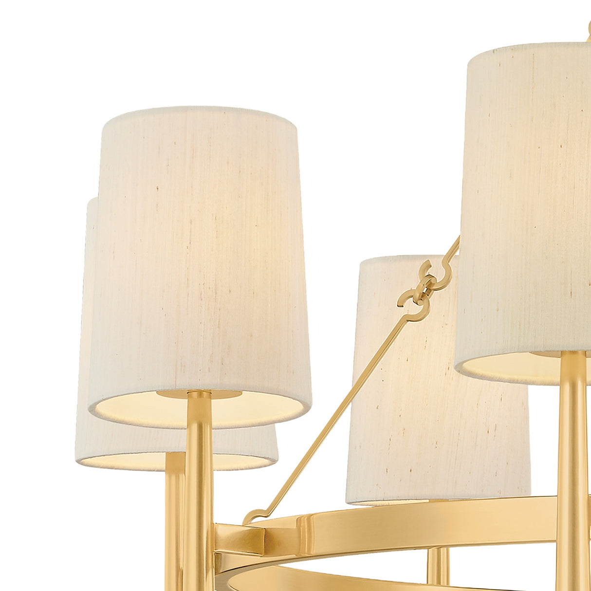 Norene 9 Light Chandelier 46", Aged Brass