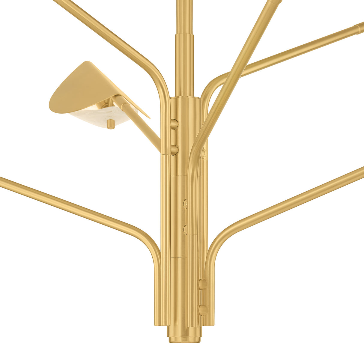 Gabrielle 6 Light Chandelier 54", Aged Brass with Art Glass