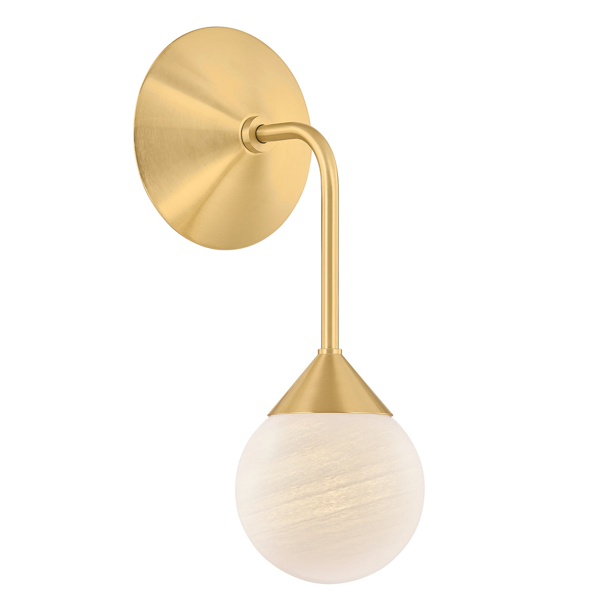 Isabella Wall Sconce 11", Aged Brass with Art Glass