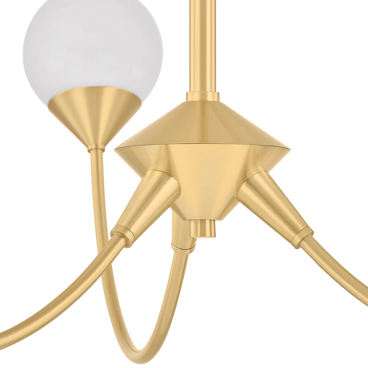 Isabella 3 Light Chandelier 36", Aged Brass with Art Glass