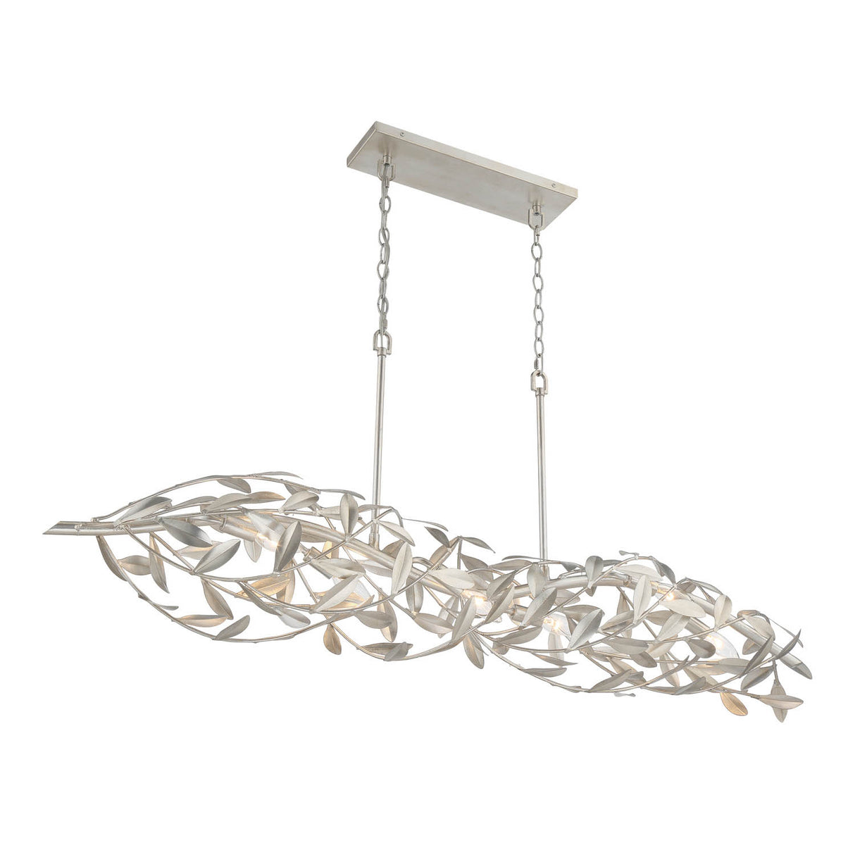 Alison Linear Chandelier 50", Antique Silver