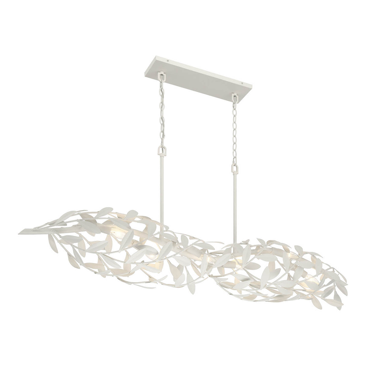 Alison Linear Chandelier 50", Matte White