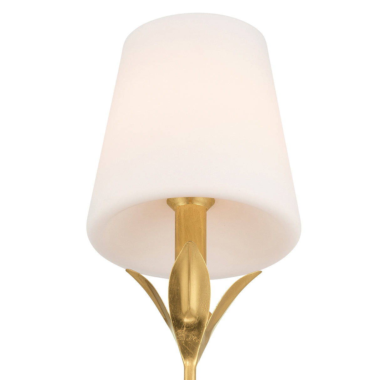 Alice Vanity Wall Sconce 21", Antique Gold and Opal Glass