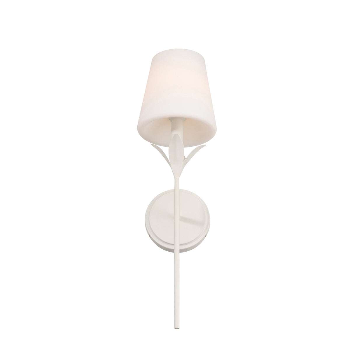 Alice Vanity Wall Sconce 21", Matte White and Opal Glass