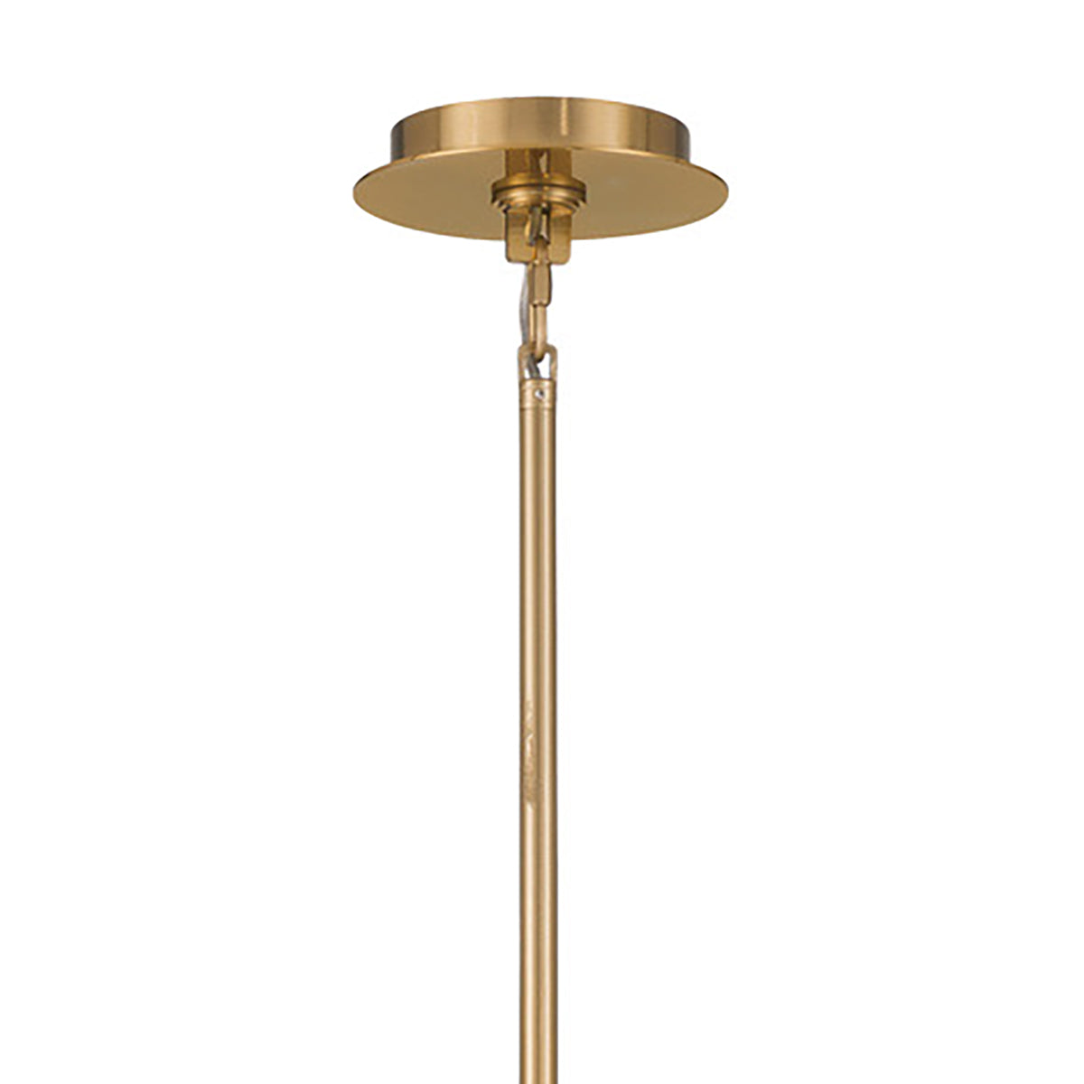 Eliana Extra Large Pendant 34", Aged Brass and Faceted Crystals