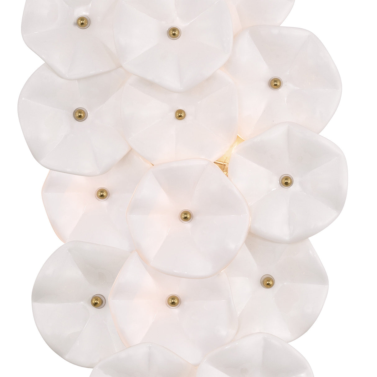 Layla Wall Sconce 23", White Glass