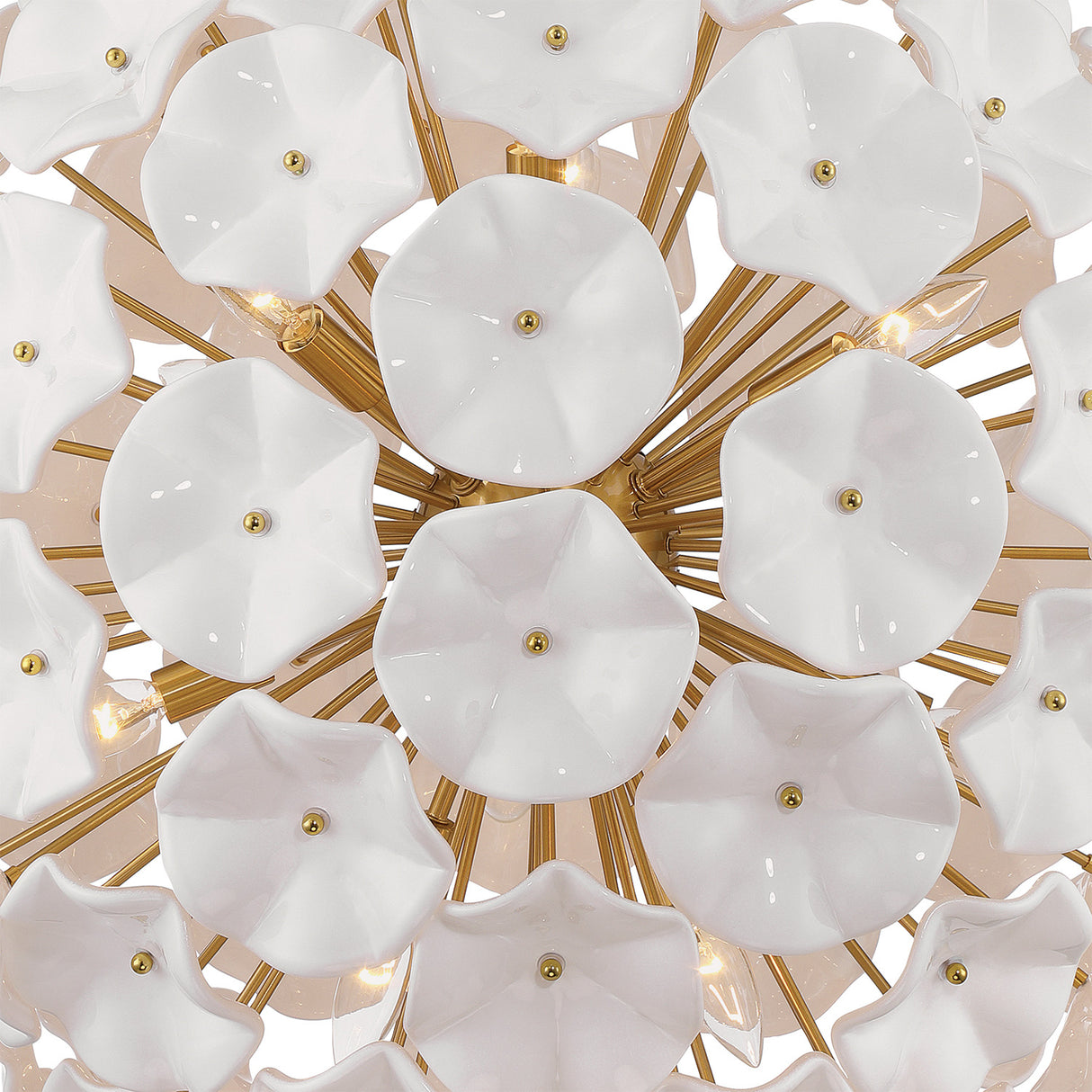 Layla Extra Large Pendant 28", White Glass