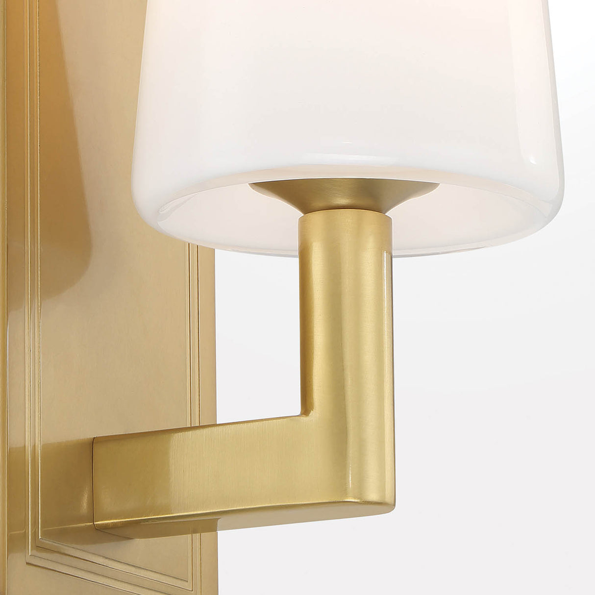 Fyn Wall Sconce 12", Aged Brass with Opal Glass