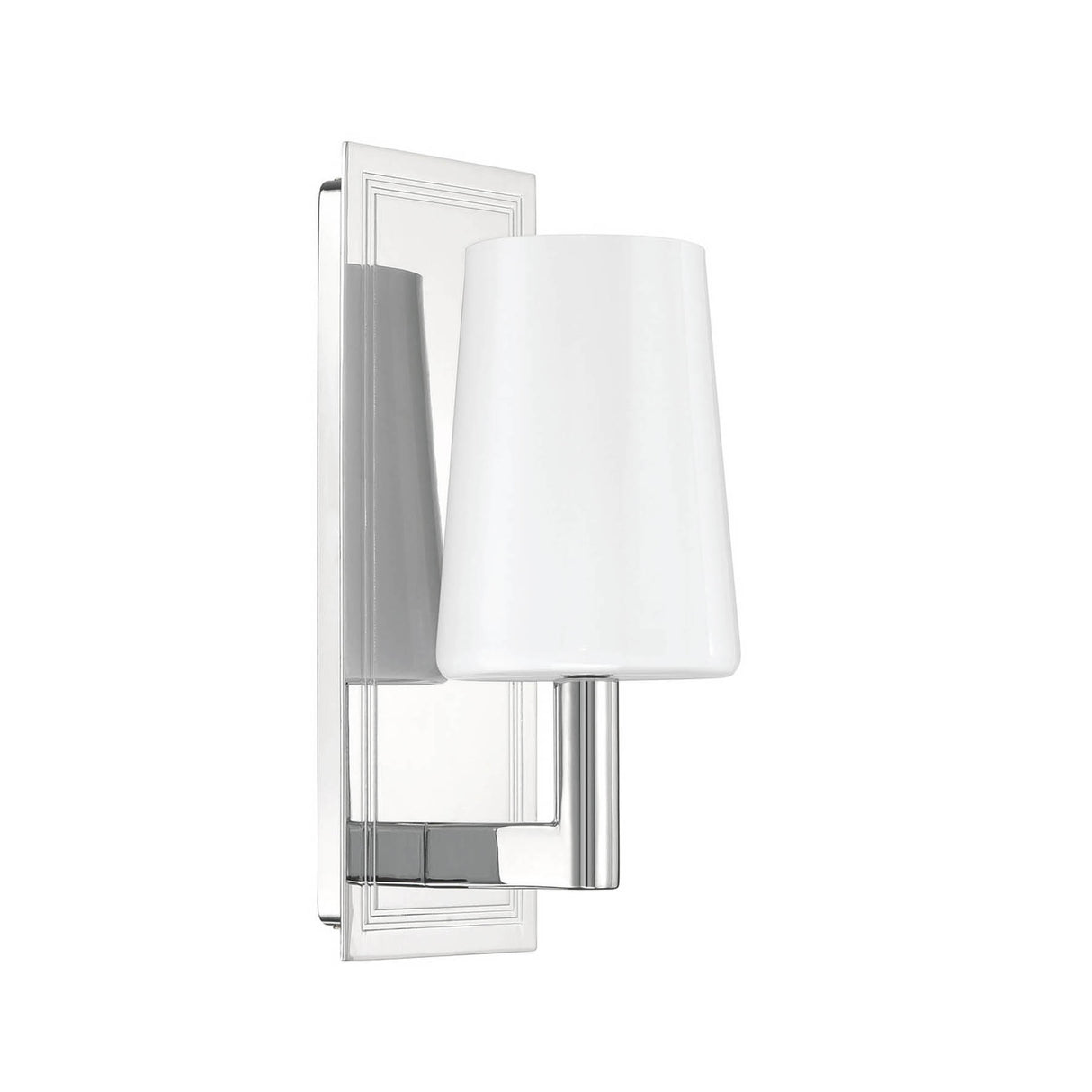 Fyn Wall Sconce 12", Chrome and with Opal Glass