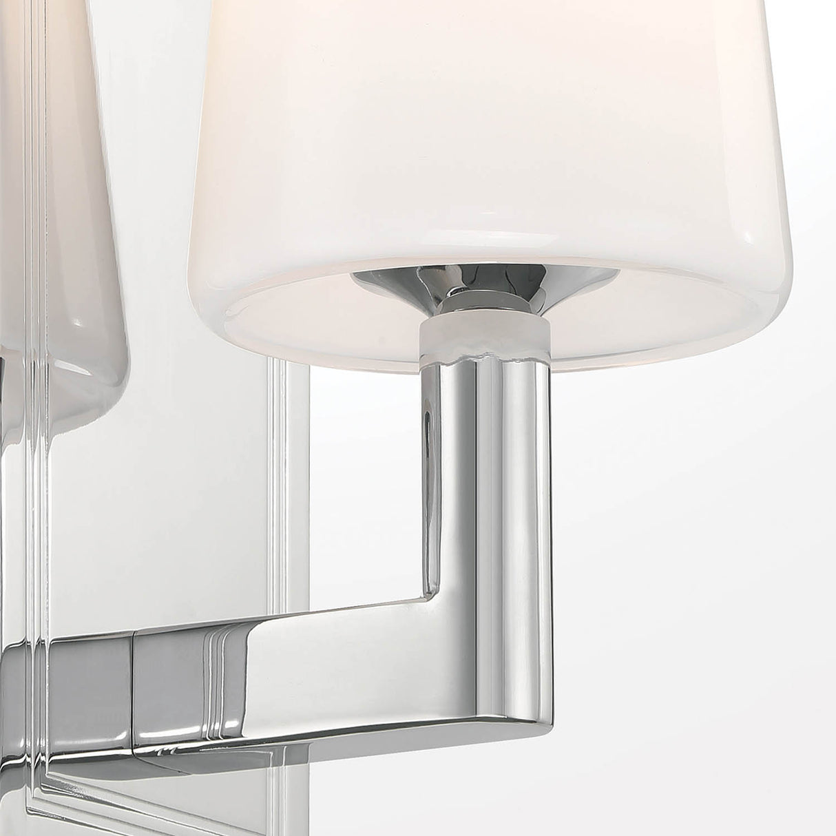 Fyn Wall Sconce 12", Chrome and with Opal Glass
