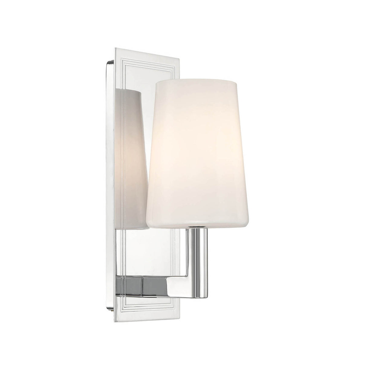 Fyn Wall Sconce 12", Chrome and with Opal Glass