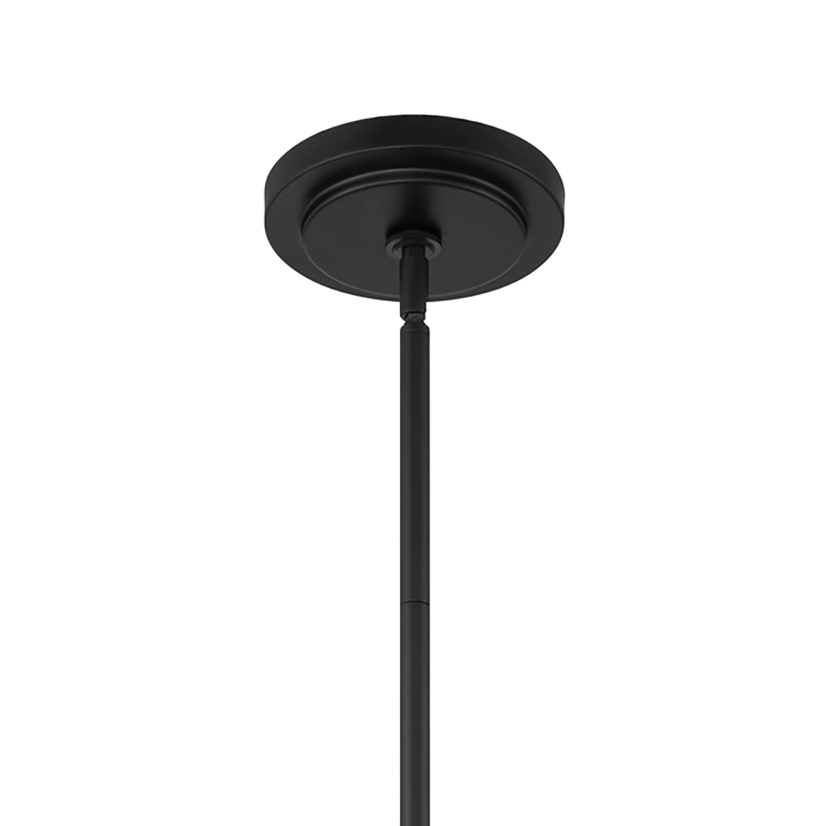 Elody Medium Pendant 15", Matte Black and Brass