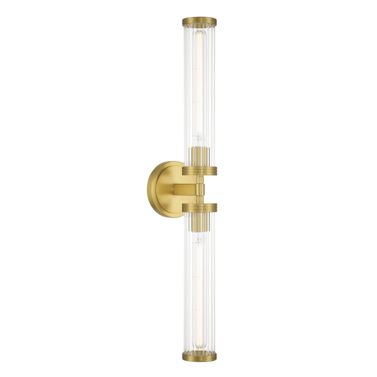 Dexter 2 Light Wall Sconce 29", Aged Brass