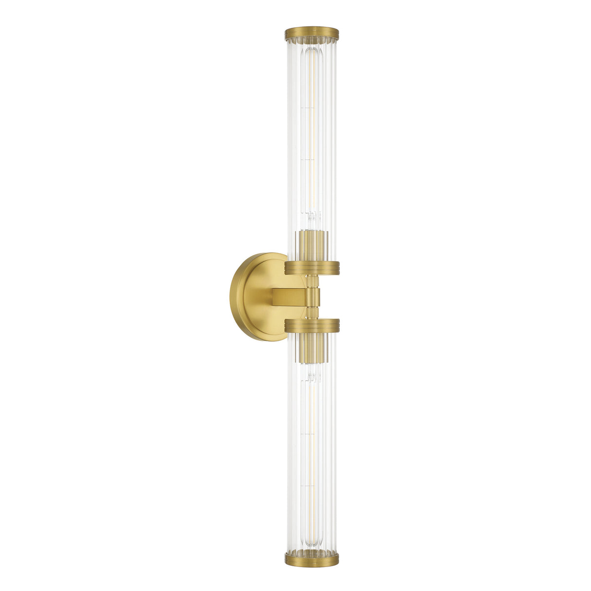 Dexter 2 Light Wall Sconce 29", Aged Brass