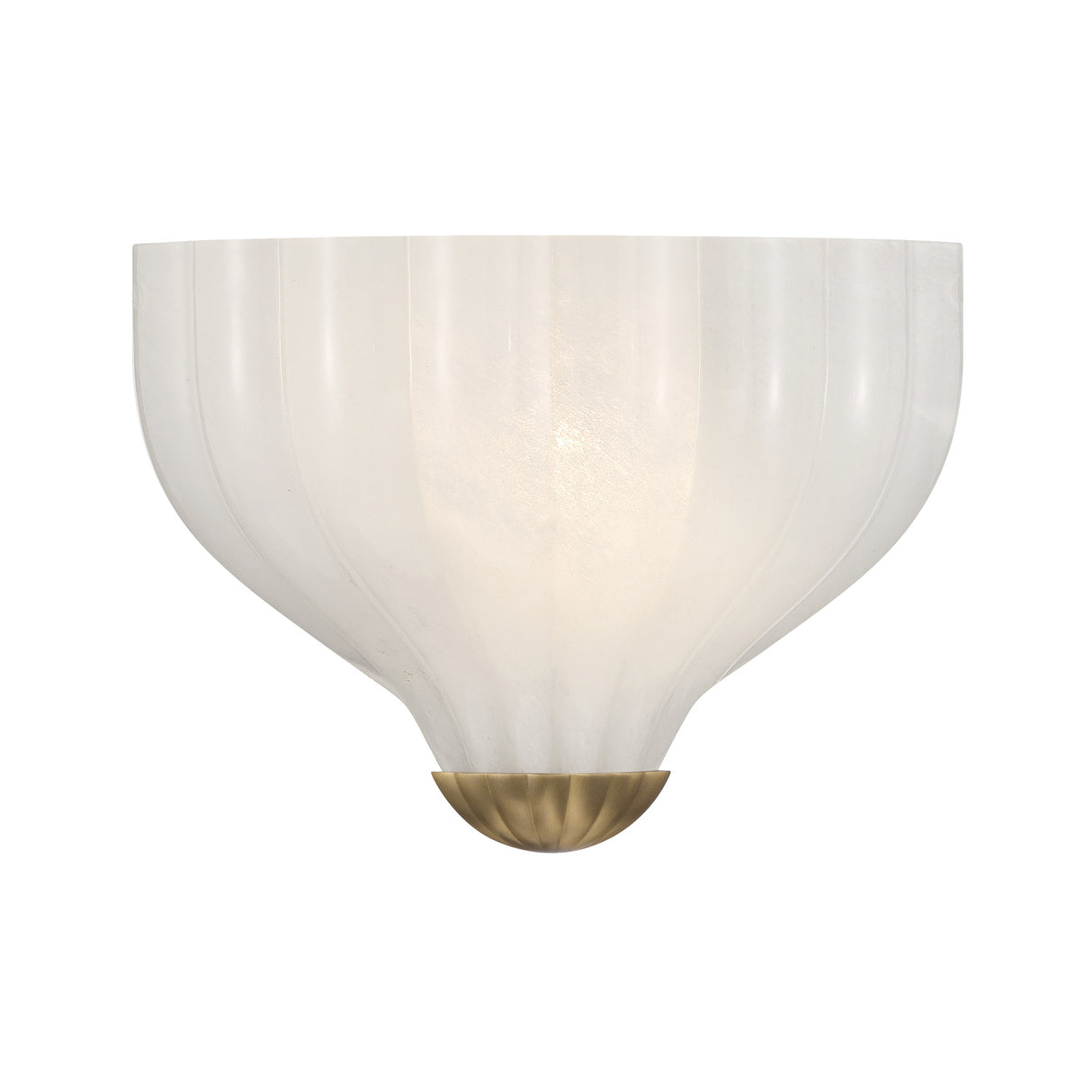 Claire Wall Sconce 9", Brass and Strie Glass