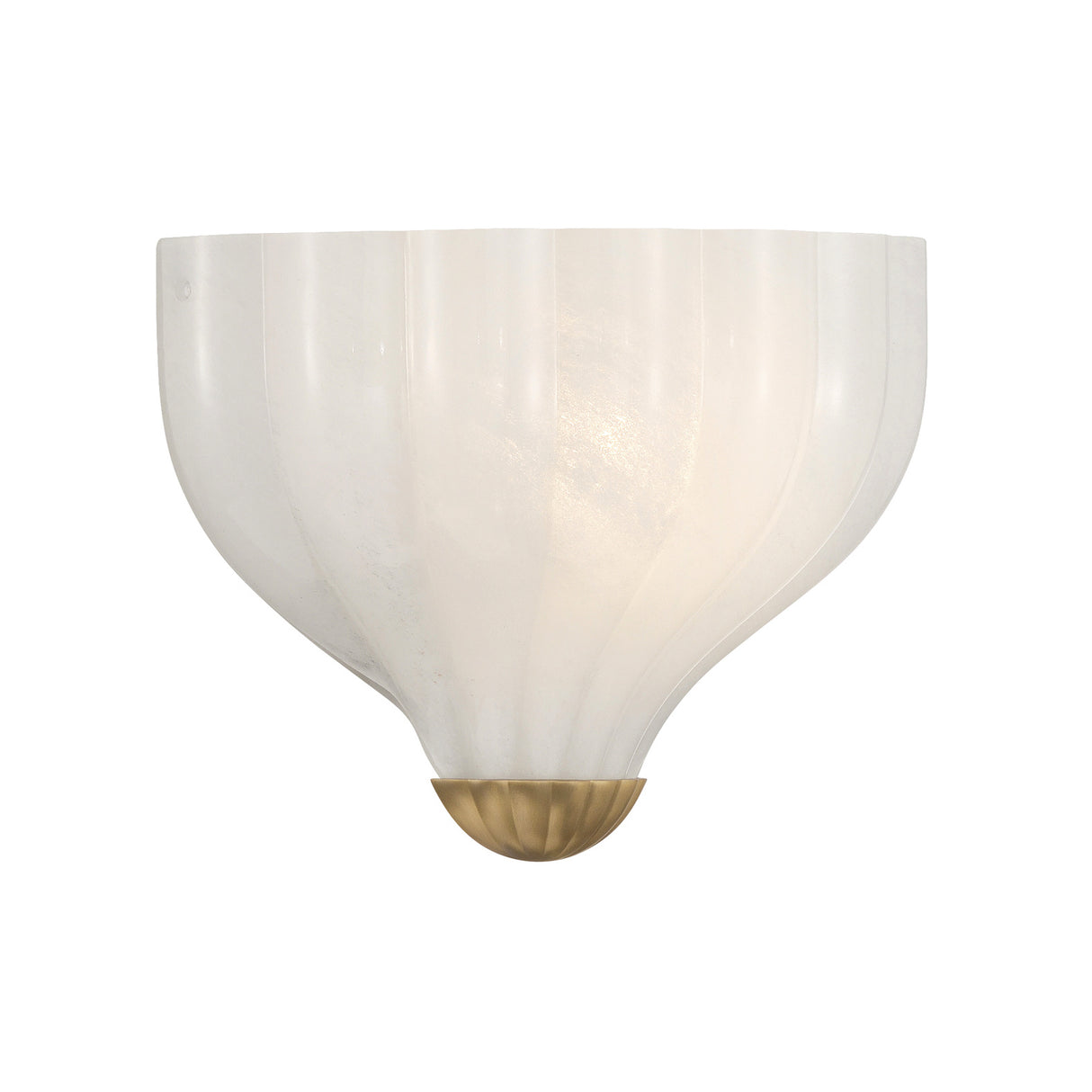 Claire Wall Sconce 9", Brass and Strie Glass