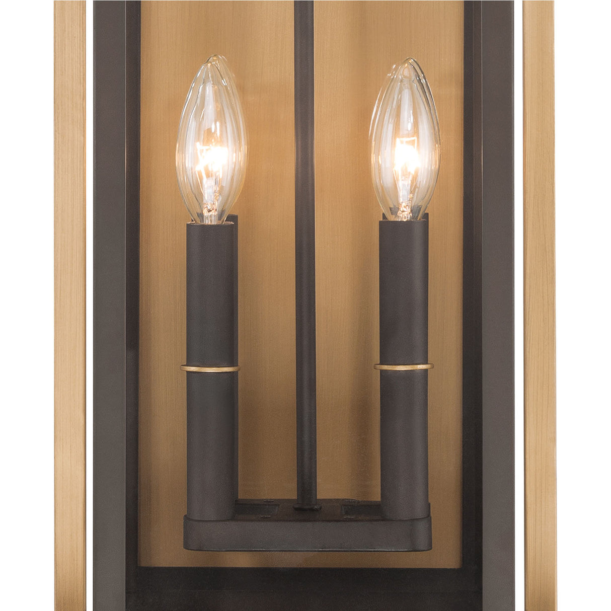 Quinlan Outdoor Wall Light, Large 24", Bronze and Textured Gold