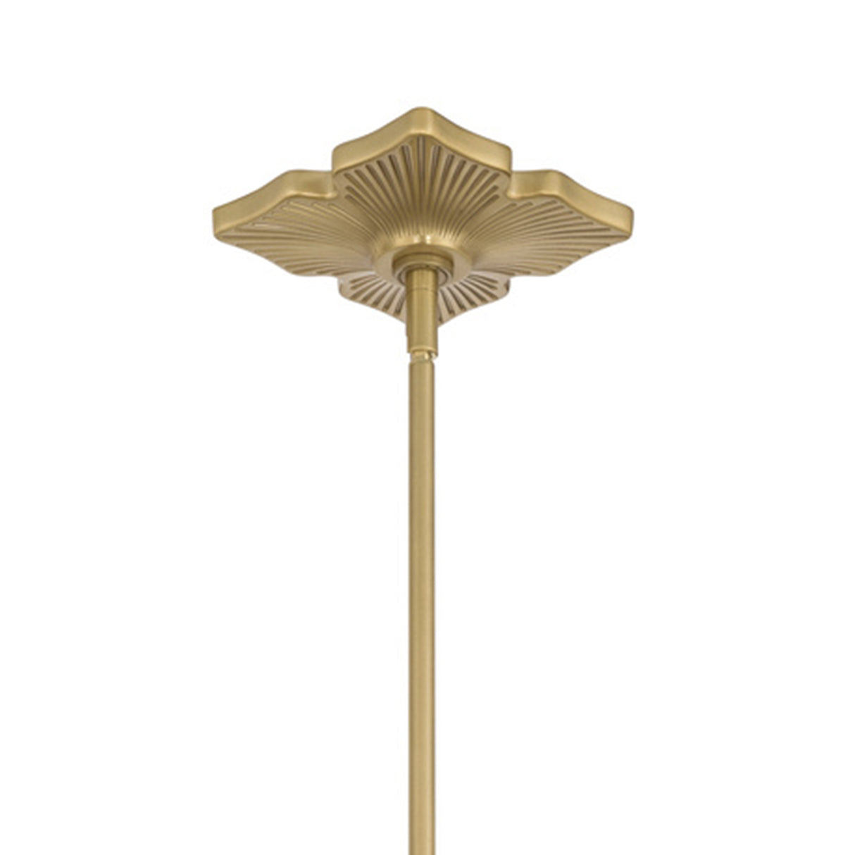 Victoria Pendant 14", Aged Brass and Clear Ribbed Glass