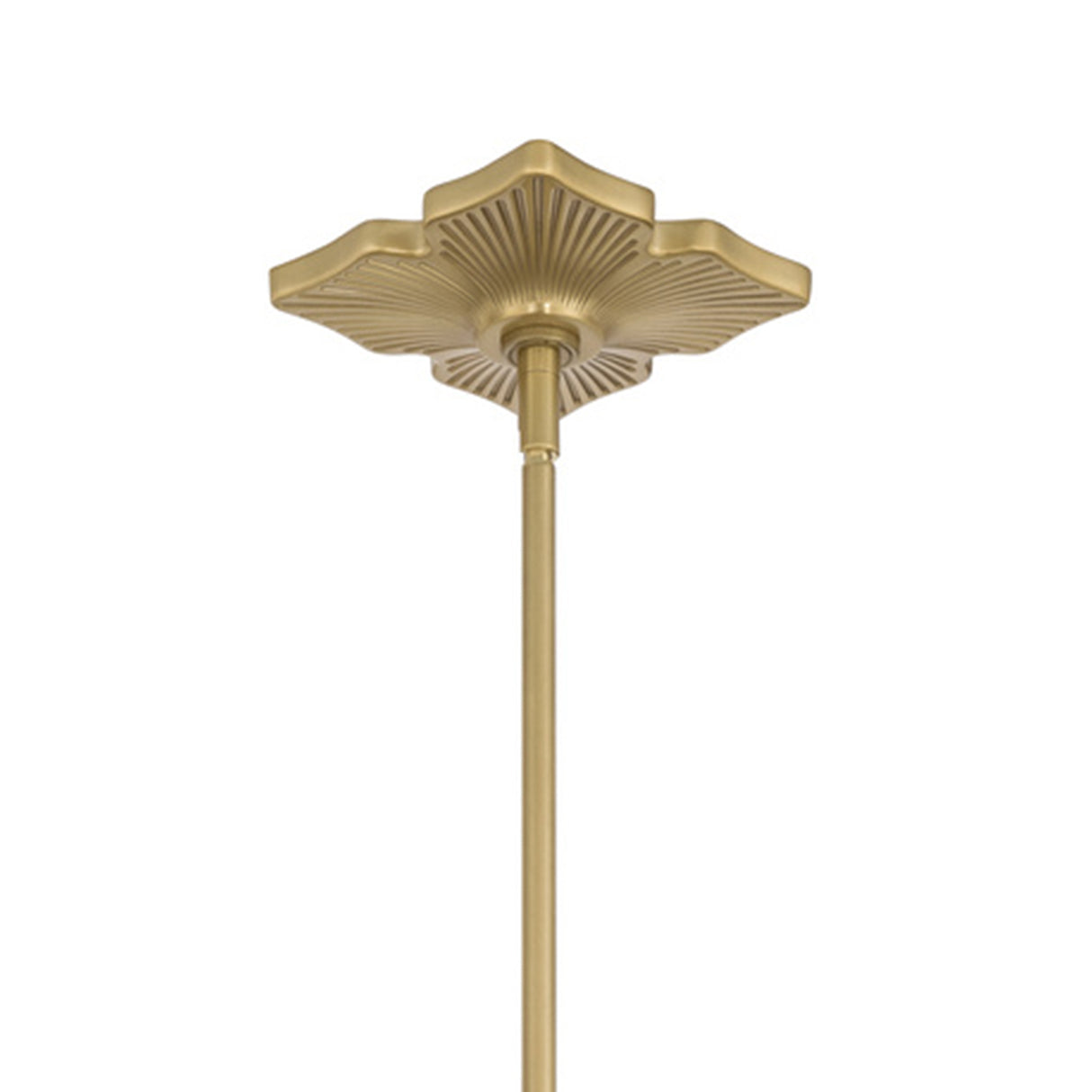 Victoria Pendant 14", Aged Brass and Opal Ribbed Glass