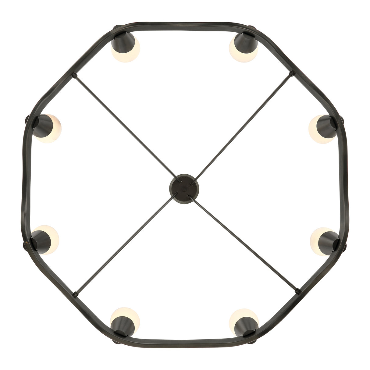 Josie LED Chandelier 39", Old Bronze and Alabaster