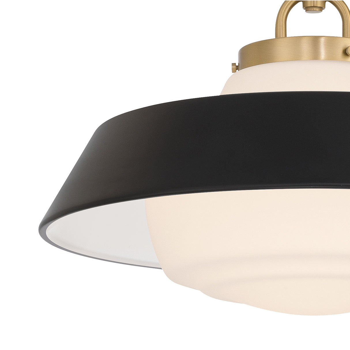 Blaine Medium Pendant 16", Brass and Matte Black