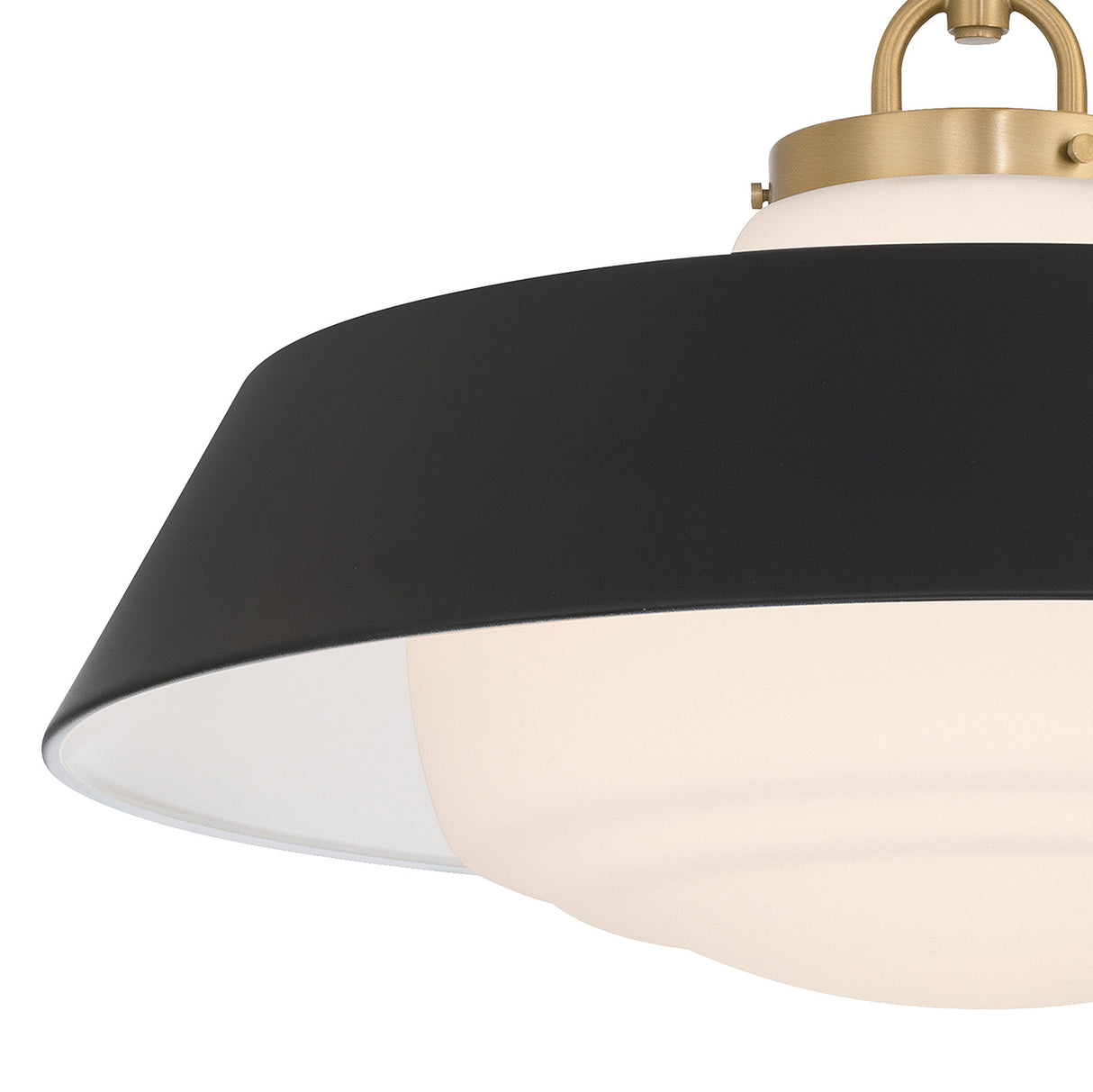 Blaine Large Pendant 20", Brass and Matte Black