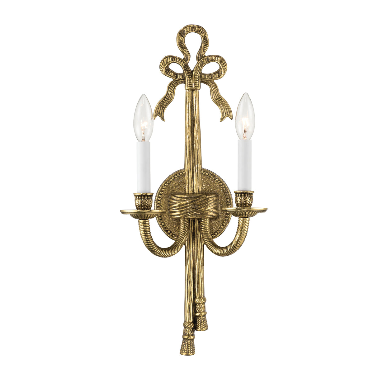 Etta 2 Light Wall Sconce 21", Heirloom Brass