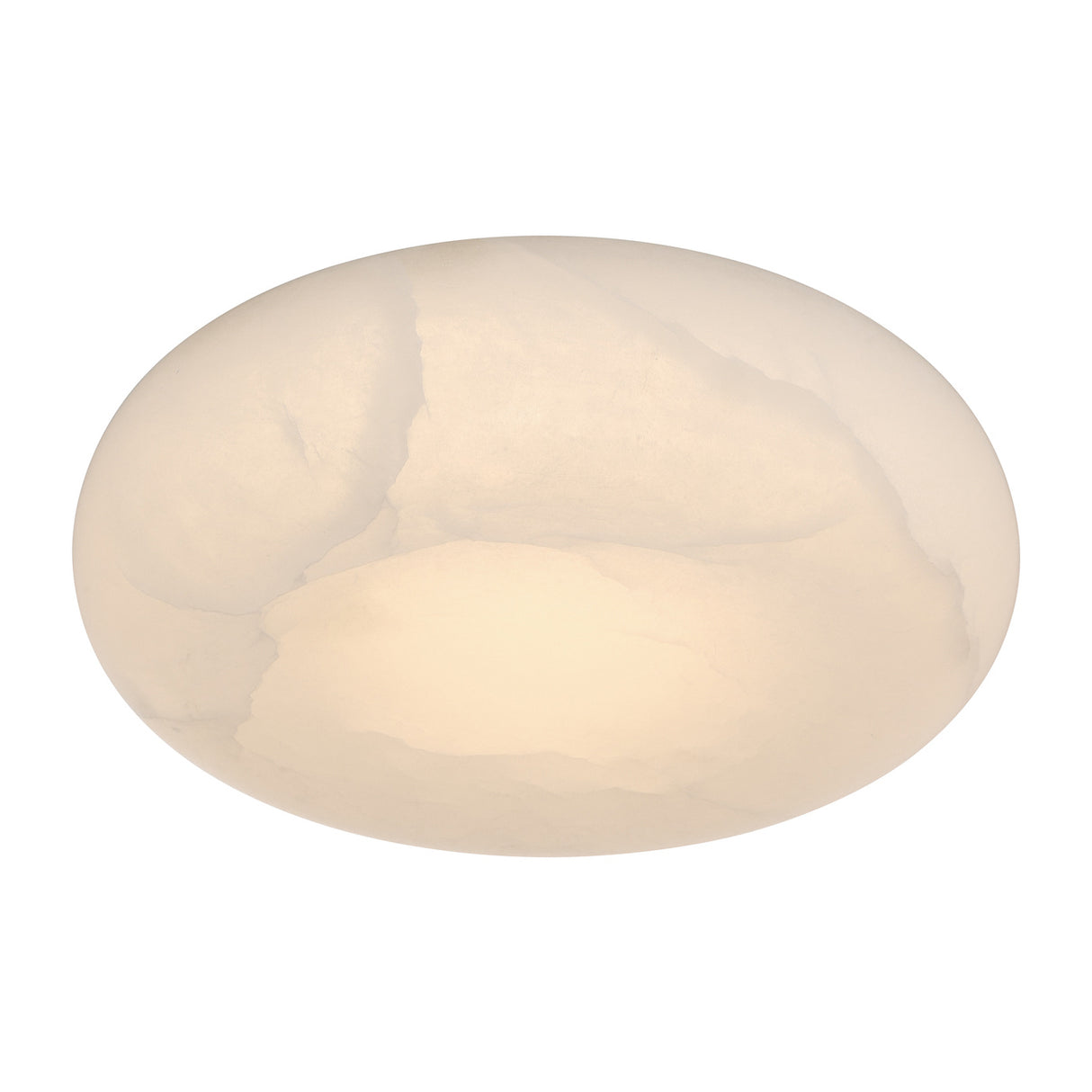 Clark LED Medium Flush Mount 16", Aged Brass and Alabaster