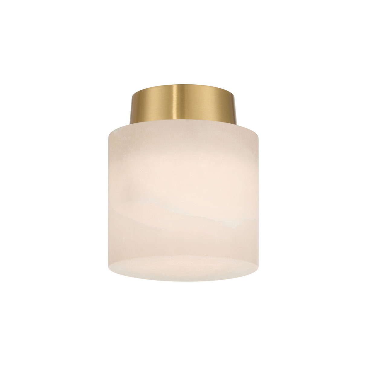 Clark Extra Small Flush Mount 6", Aged Brass and Alabaster